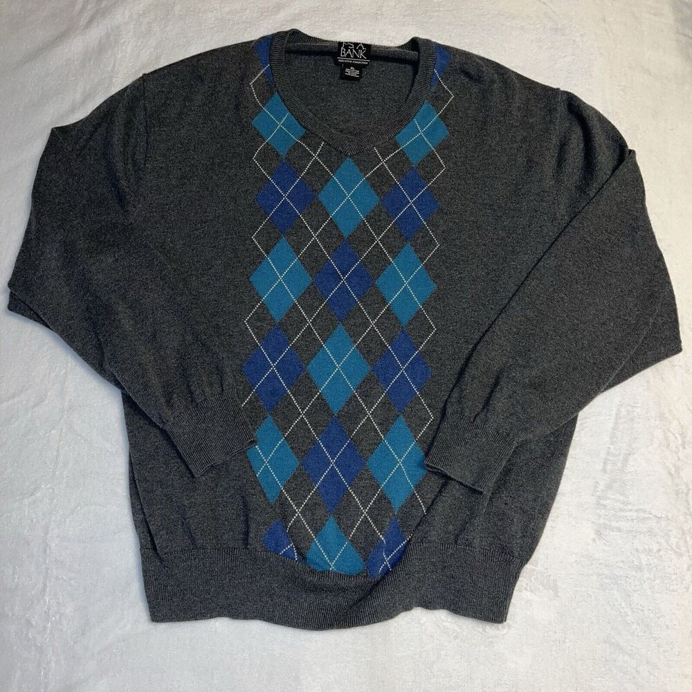 Jos A Bank Mens Executive Collection Sweater Mens XL Preppy Grandpa Core Classic